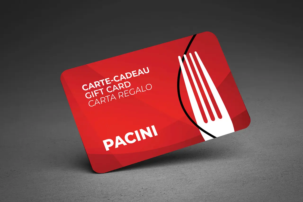 Carte cadeau du restaurant PACINI