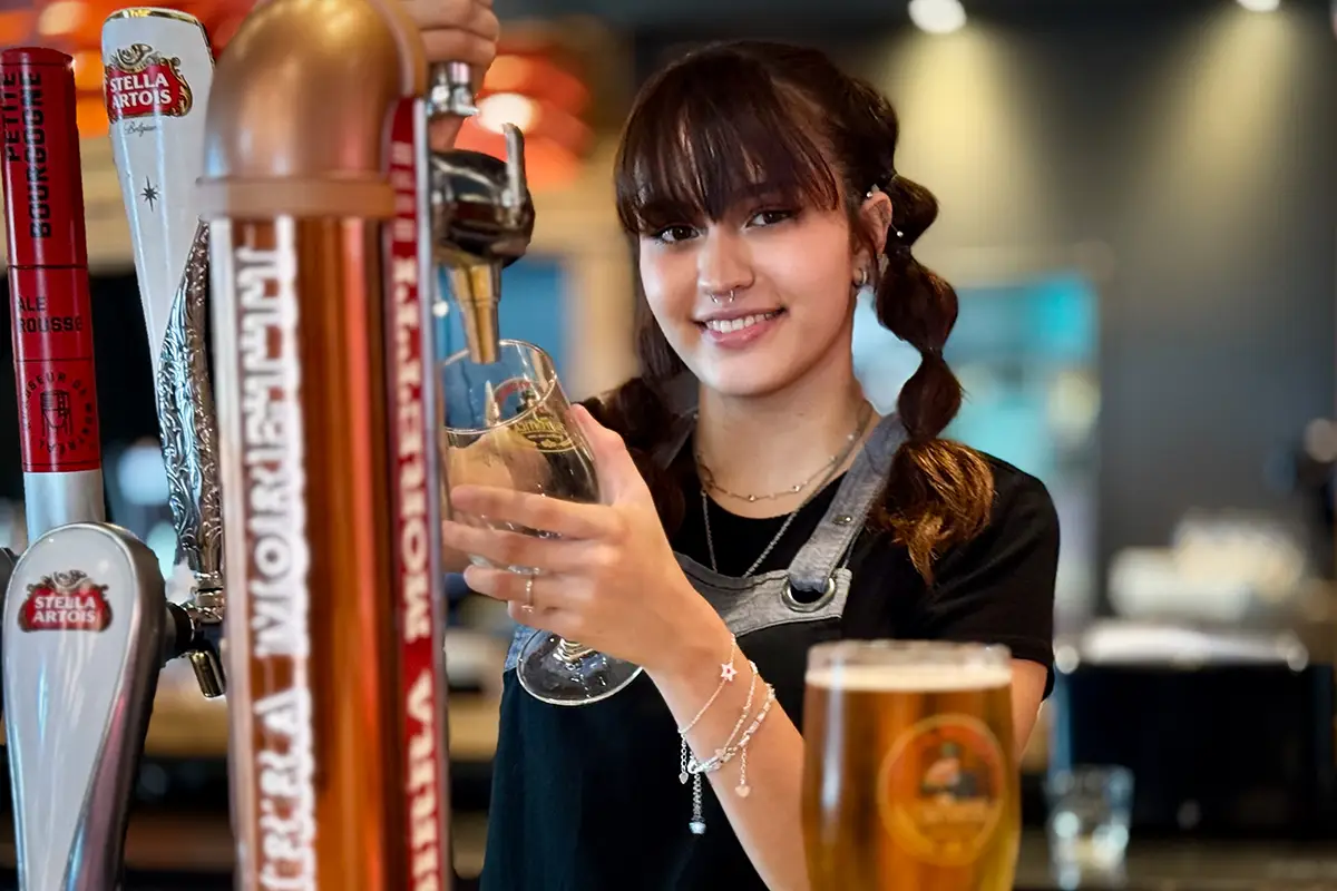 PACINI bartender at the restaurant bar.